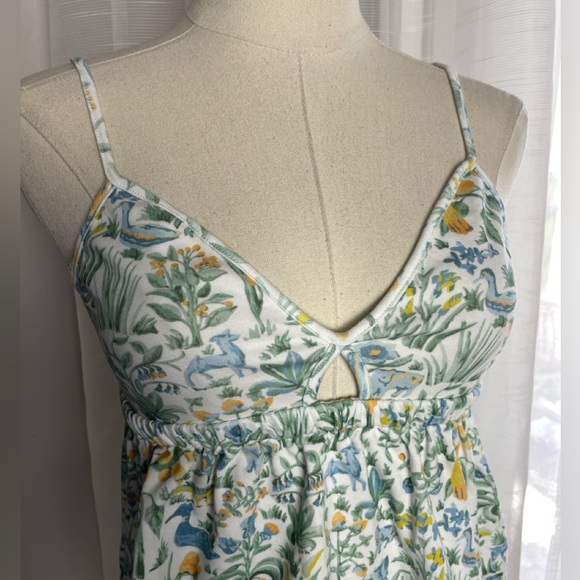 Hill House The Peri Sleep Tank Organic Cotton in Sherwood Forest Multi Small - Picture 5 of 12